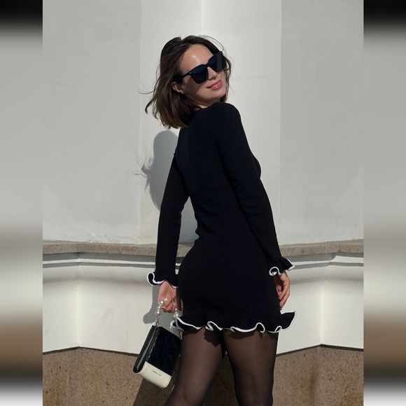 Autumn New Knitted Mini Dress For Women - Picture 4 of 8